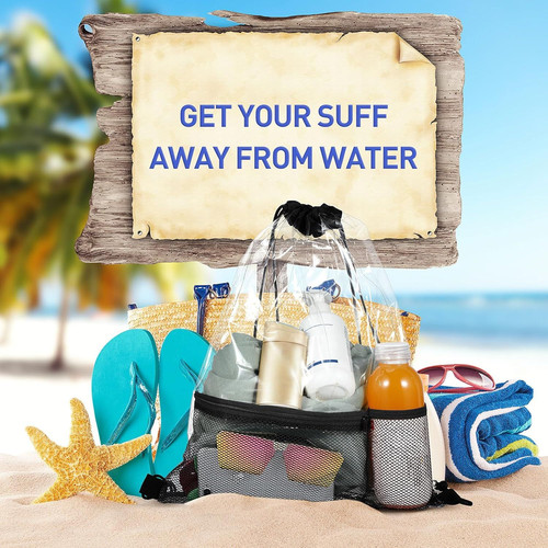 Riakrum 20 Pack Clear Drawstring Bags Bulk Stadium Approved Drawstring...