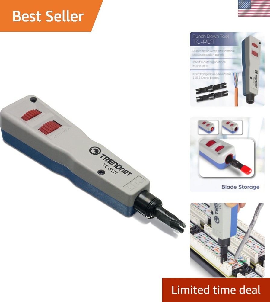 Efficient Punch Down Tool for Easy Network Installations - Compact & Reliable