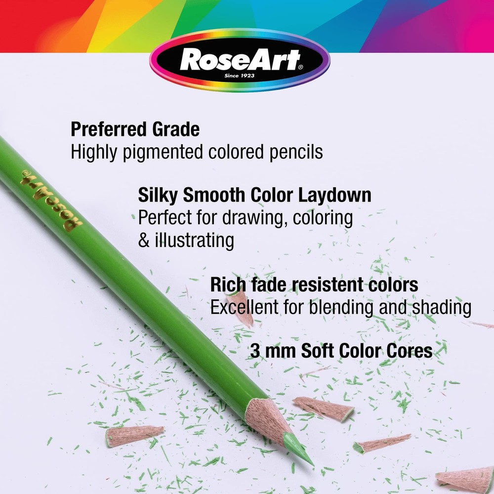 24 Pack Colored Pencils Soft Core Drawing Sketch Set