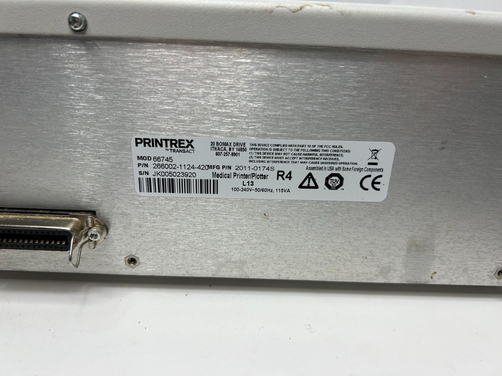 Printrex Model 66745 Medical Printer Plotter, White/Black - Low Usage