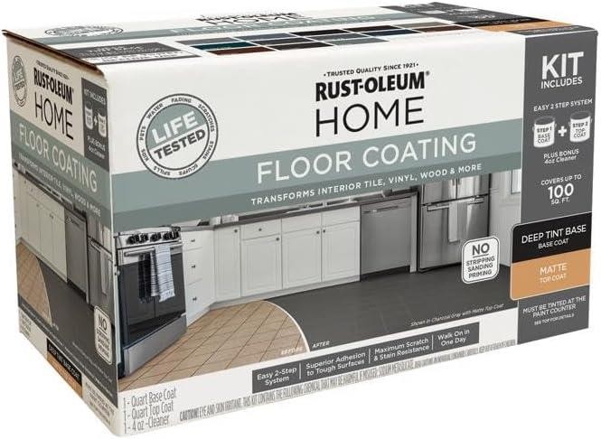 Rust-Oleum HOME Floor Coating, Deep Tint Base, Matte, Kit - 360100
