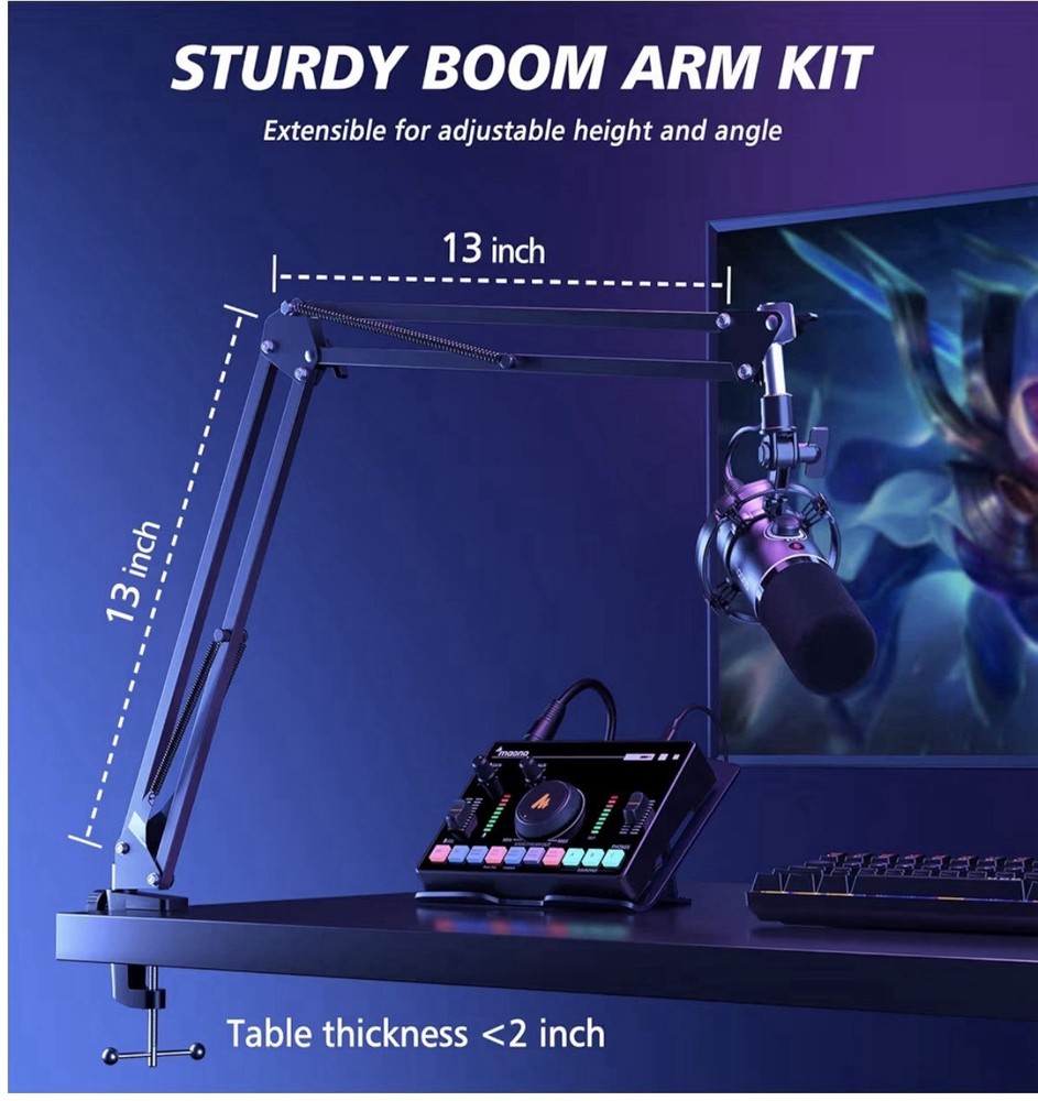 Maono Pc Gaming Microphone & Gaming Audio mixer Bundle🔥🔥🔥