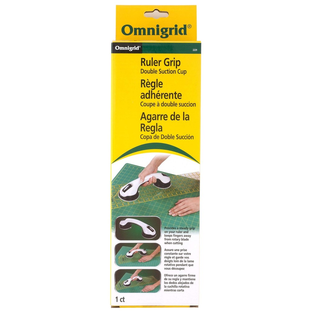 Omnigrid Ruler Grip Double Suction Cup White