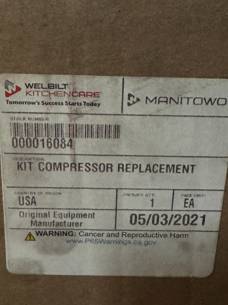 Manitowoc 16084 compressor replacement repair kit