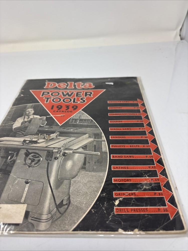 VINTAGE DELTA POWER TOOLS 1939 CATALOG