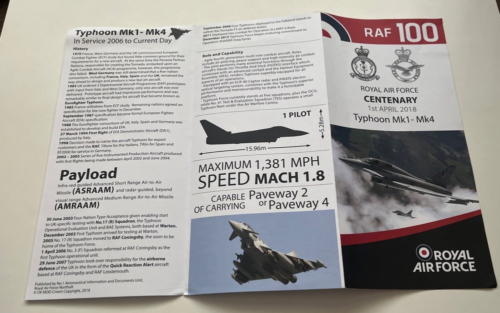 RAF 100 - Centenary - 1st April 2018 - Typhoon MK1 - MK4 (36)