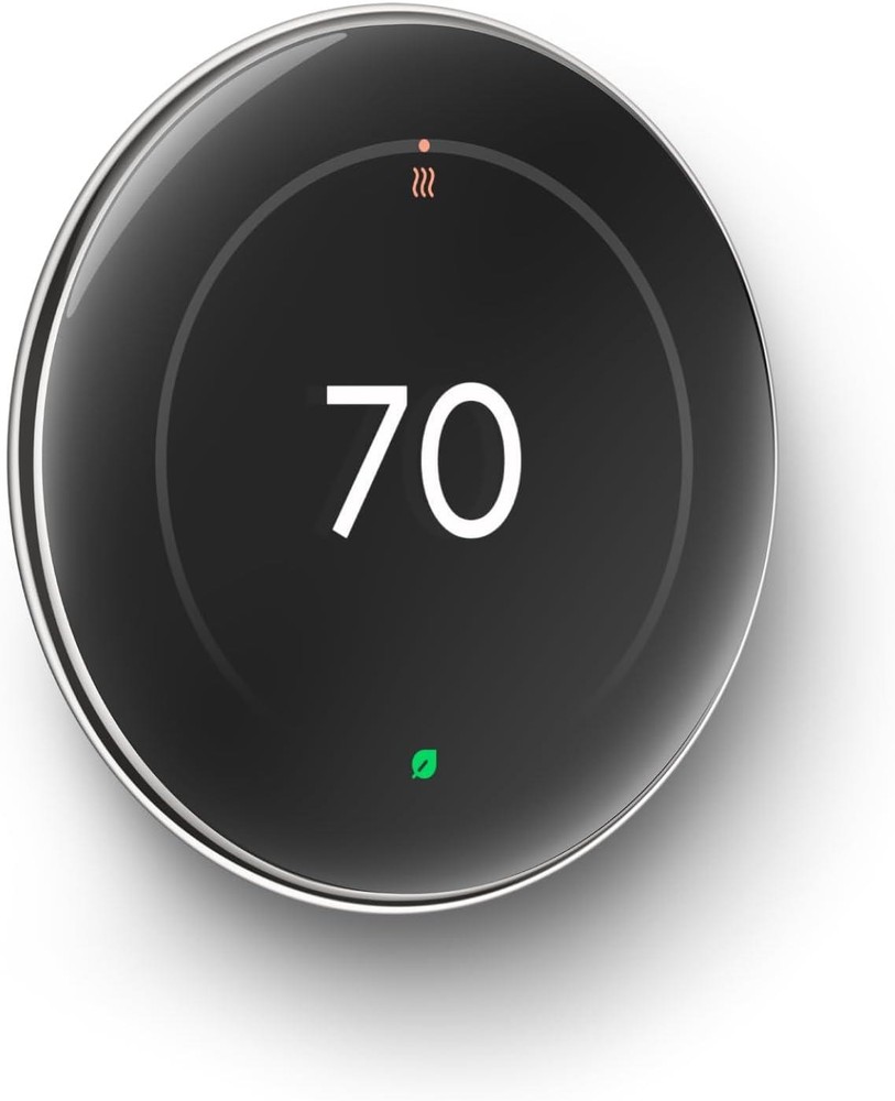 Google Nest Learning Thermostat 4th Gen+Temp Sensor 2nd Gen Silver Very Good
