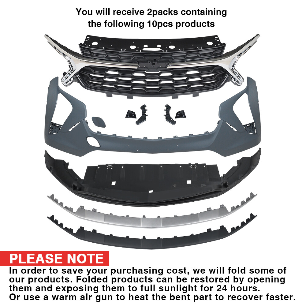 For Chevy Trax LS LT 2024-2025 Front Bumper Cover Grille Assembly Kit Complete