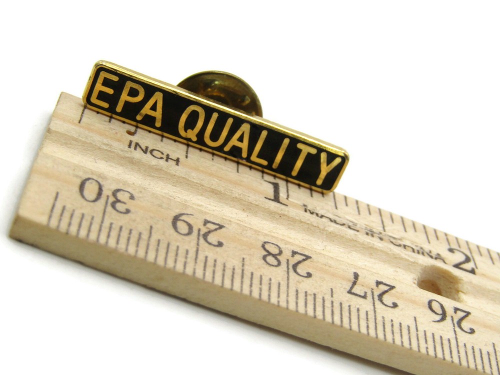 EPA Quality Pin Black Background Gold Tone