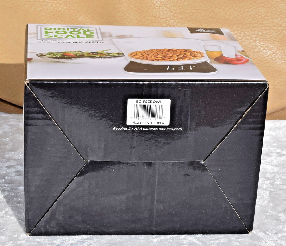 Eco +Chef Kitchen Digital Food Scale + 27 oz Bowl