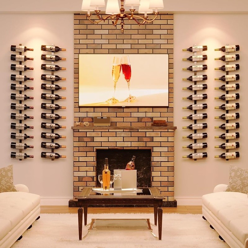 Wall Mounted Wine Rack Sturdy DIY Detachable Storage Organizer Display New