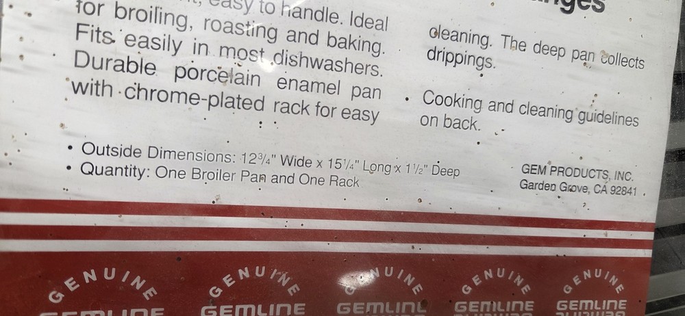 Gemline Deluxe Broiler Pan and Rack