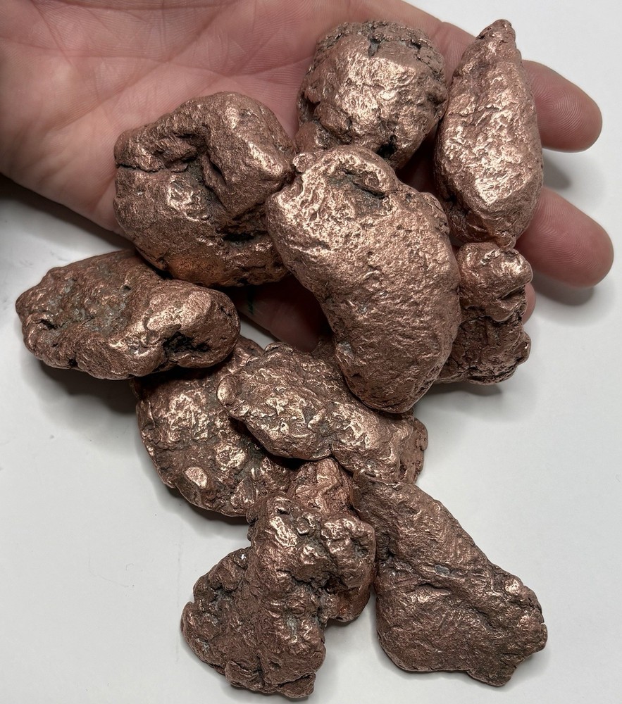 Native Upper Michigan Native Keweenaw Solid Copper  Specimen Nuggets 2 Pound Lot