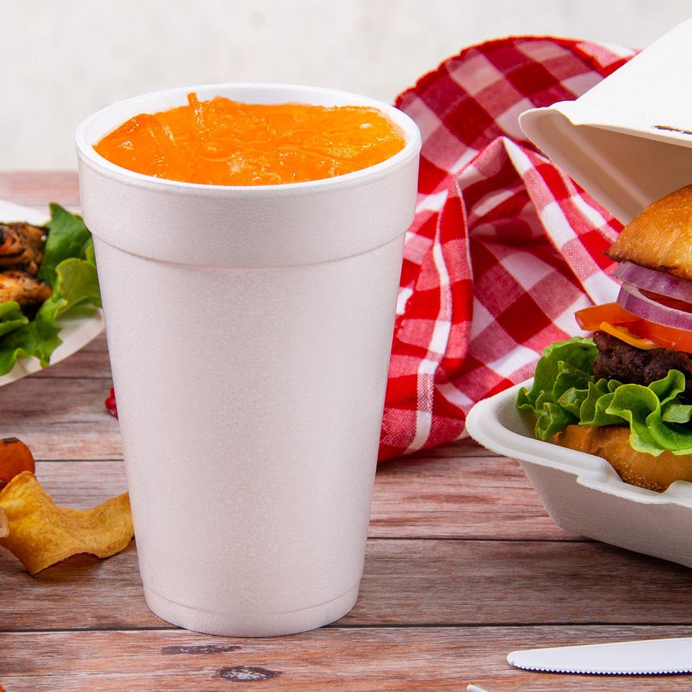 White Foam Cups 16 Oz 25 Cups