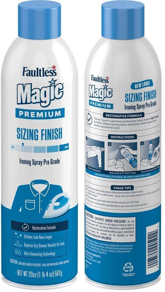 Magic Sizing Ironing Spray 20oz Pack of 3 Textile Deodorizer Fresh Clean Scent