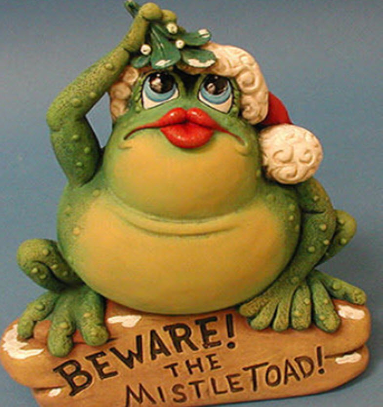 Ceramic Bisque~~ Ready to Paint ~~~  Beware! the Mistletoad