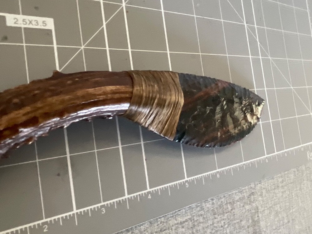 Antler Obsidian Cody Knife Flint Knapping Custom Handmade