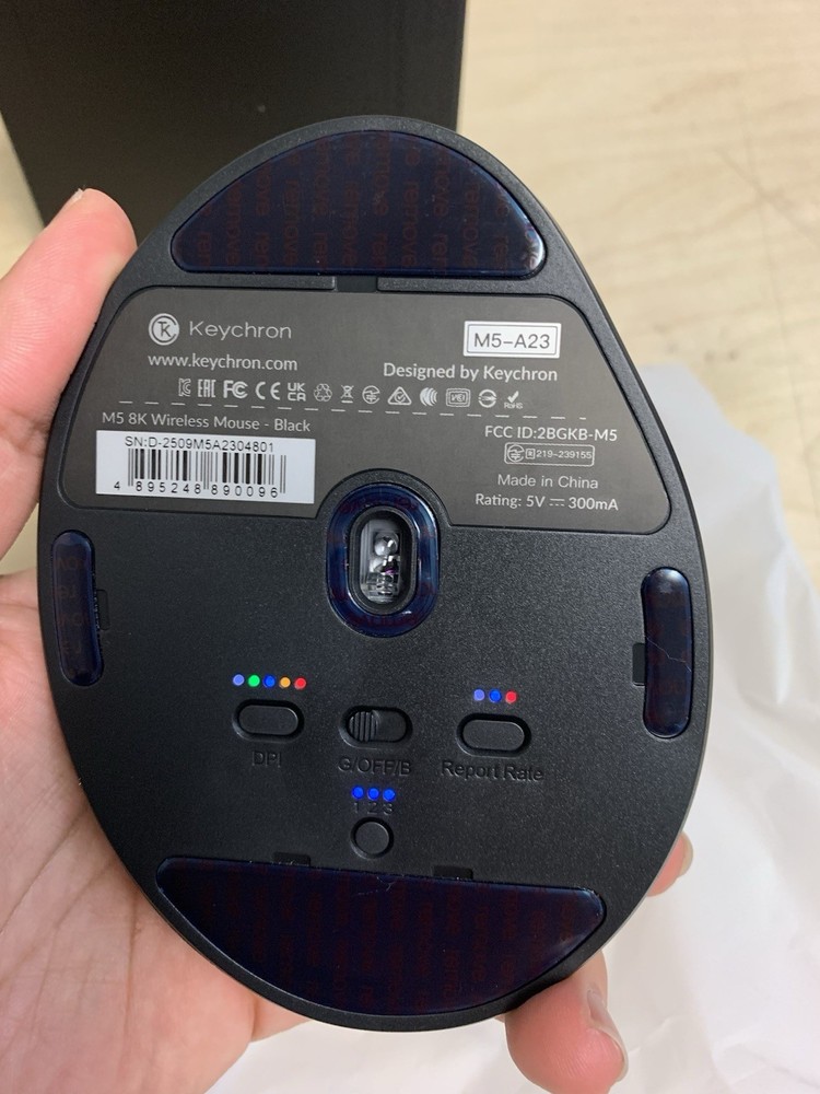 Keychron M5 Multi-Device Bluetooth Wireless Mouse Black 8K USED