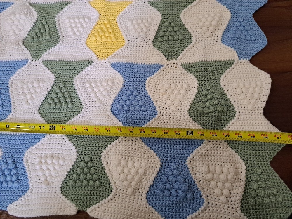 Handmade Crochet Baby Blanket Fish Pattern