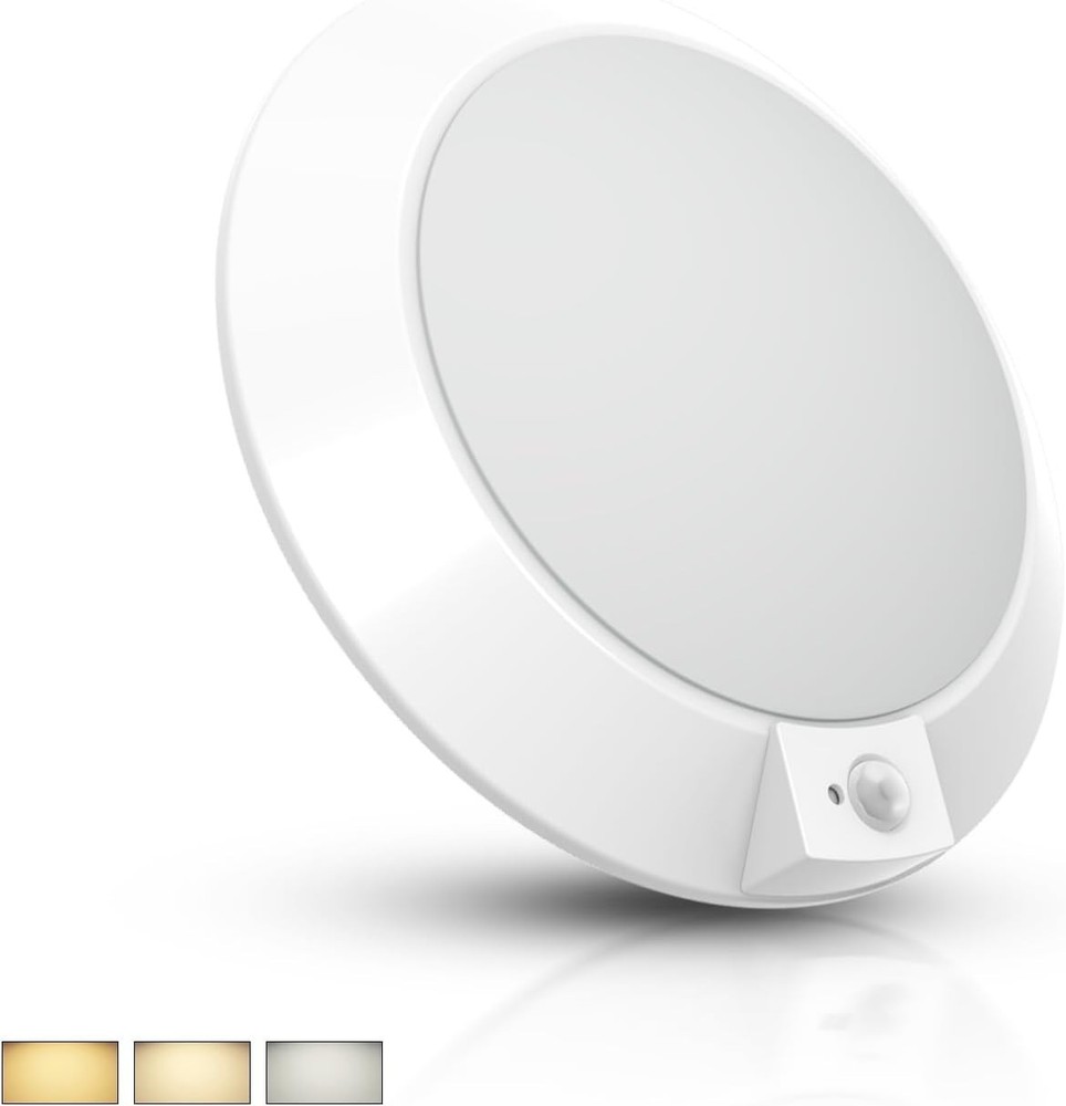 LED Motion Sensor Ceiling Light, 3000K/4000K/5000K Selectable LED Flush Mount...