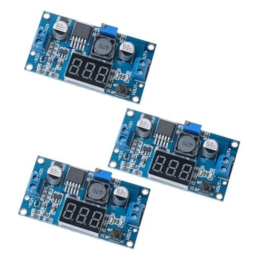 Blue LM2596 Adjustable DC-DC Buck Converter Step Down Module with LED 3PCS