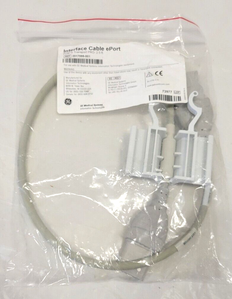 GE REF 2017099-001 Interface Cable ePort, PDM to Transport PRO, 2.5 ft.