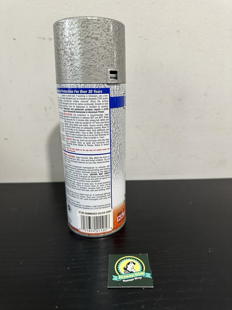 (1 Can) Hammerite Hammered Finish Rust Cap Spray Paint 12Oz Hammered Silver Gray