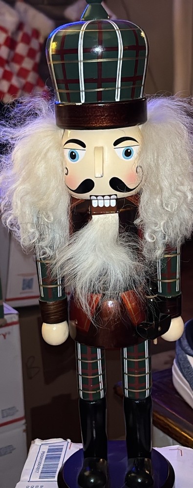 Creative Design Nutcracker Brown & Black Plaid Soldier 15”