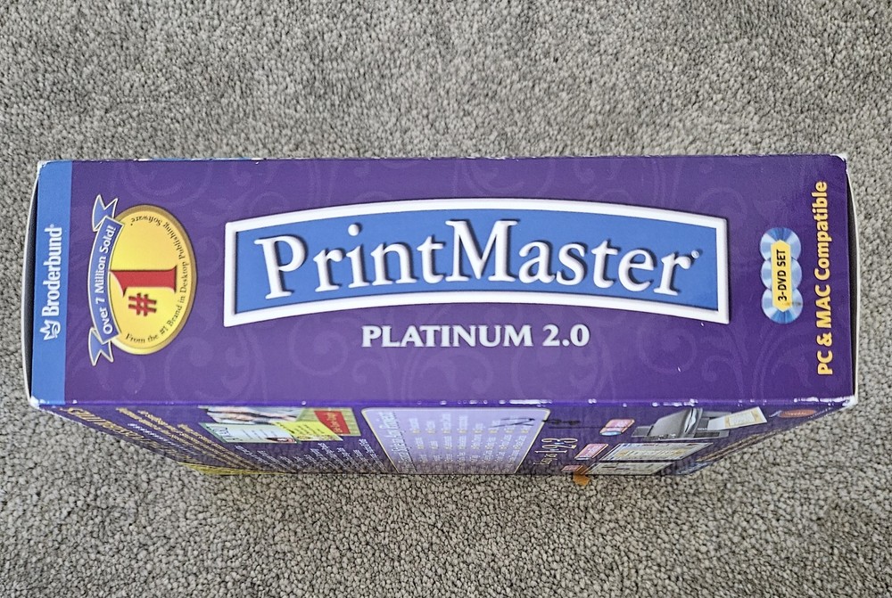 Print Master Platinum 2.0, PC And Mac Compatible, Broderbund