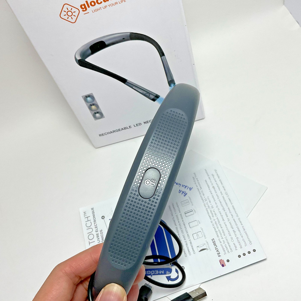 Glocusent Rechargeable LED Neck Reading Light – Hands-Free, Open Box