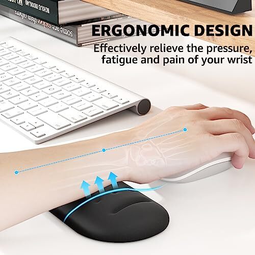 Ergonomic Memory Foam Wrist Rest Mouse Pad Wrist Support for Computer PC