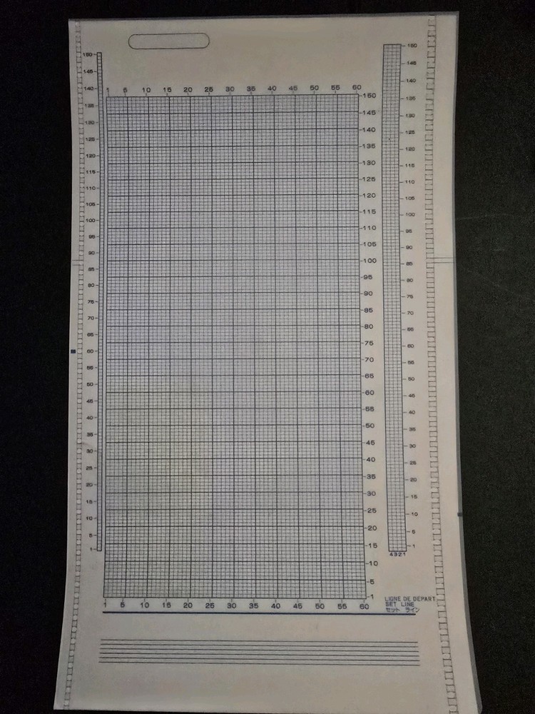 1  Blank Brother Electroknit Mylar Pattern Sheet