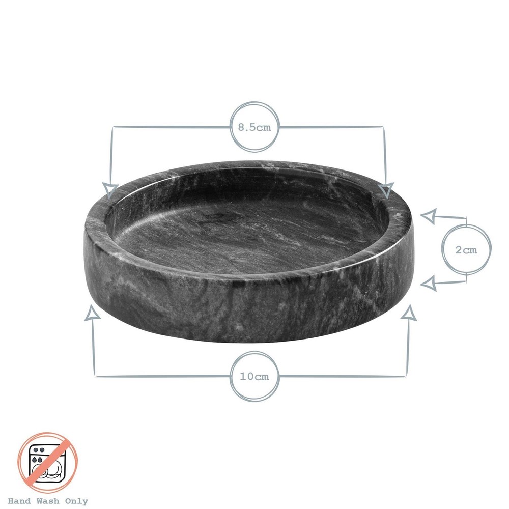 Marble Wine Bottle Coaster Solid Stone Barware Champagne Holder 10cm Black