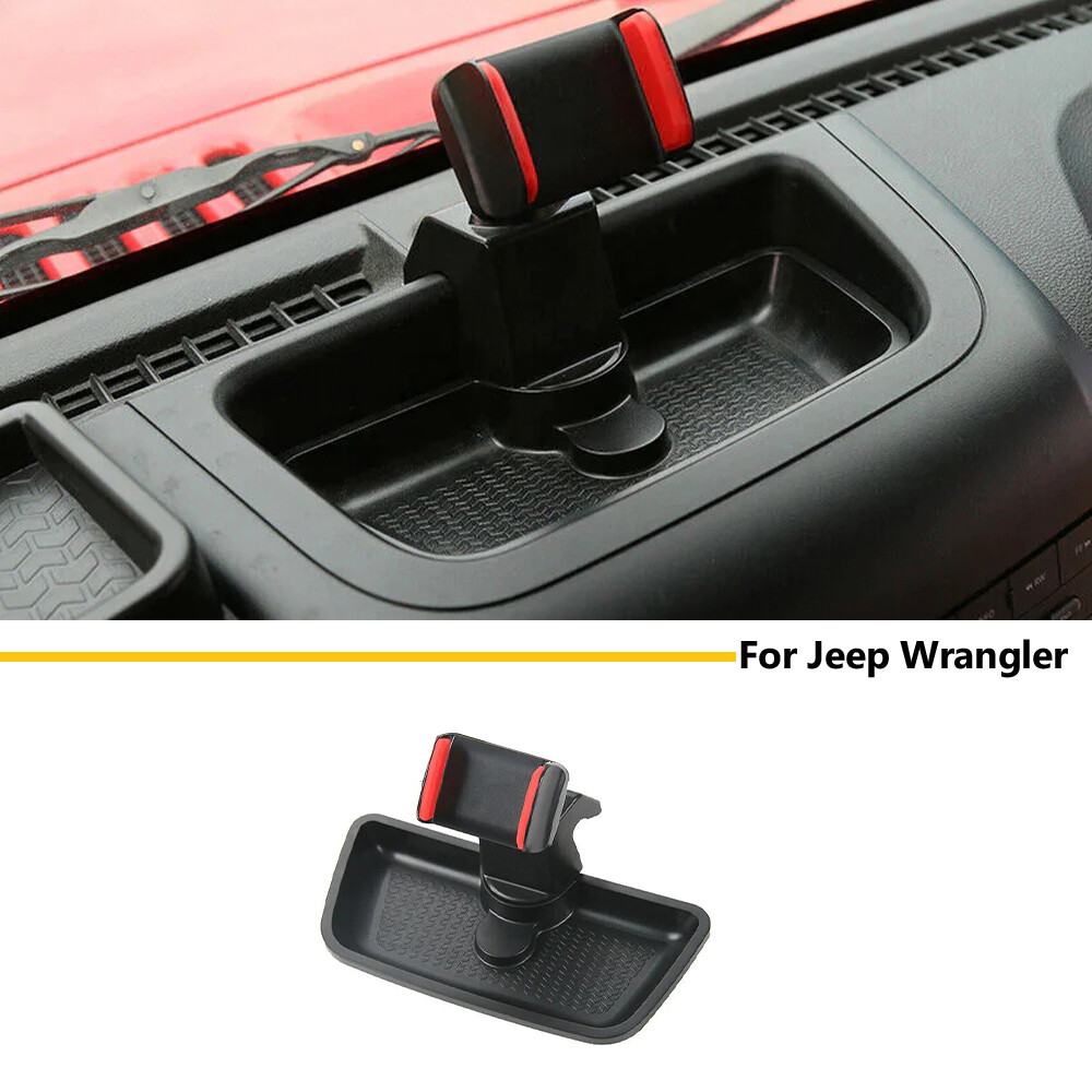 Multi-Mount Dash Phone Holder and Storage Box for Jeep Wrangler JK 2012-2017