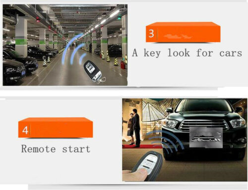Car One Key Remote Start System Ignition Engine Start Button Vibration Alarm Kit