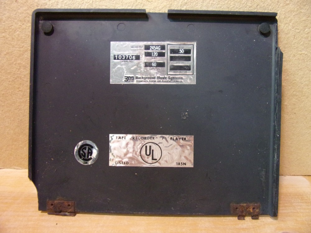 Vintage 3M Model 245BG Background Music Systems door access panel