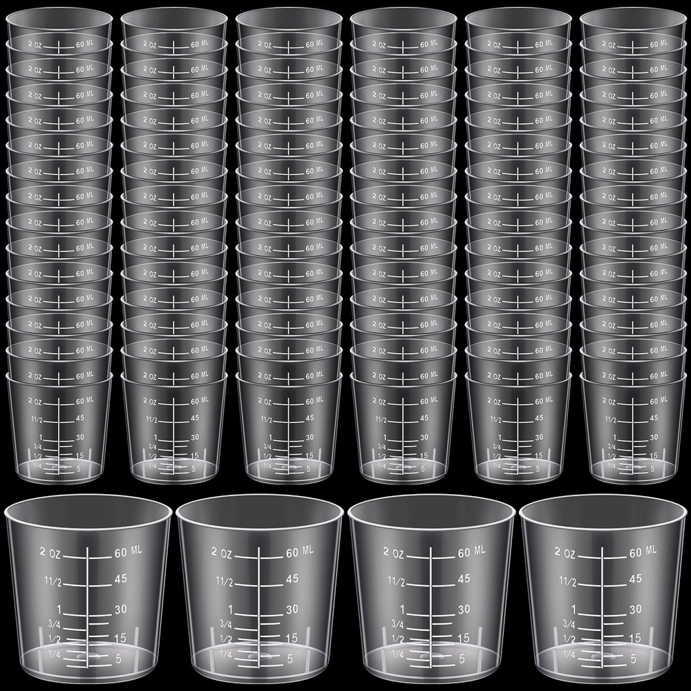 300 Pack 2oz/ 60 ml Plastic Mixing Cups Disposable Measuring Cups, Epoxy Bulk...