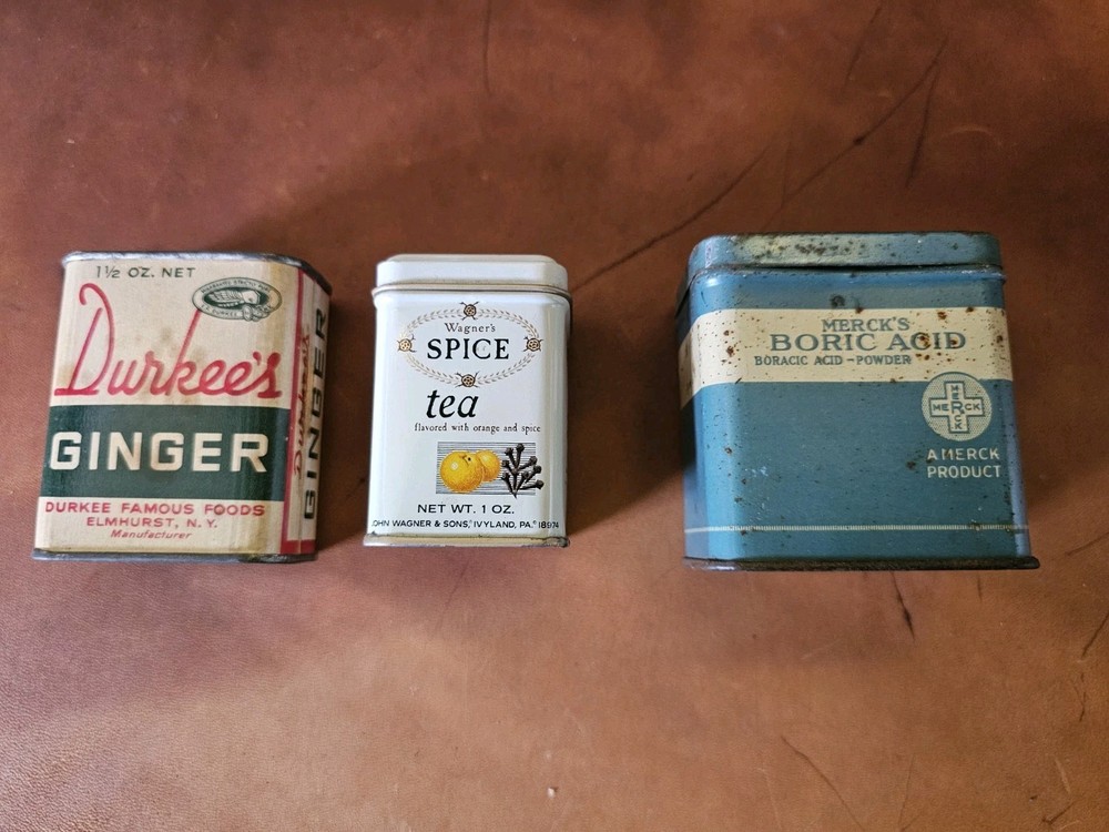 Vintage Spice Tins Lot