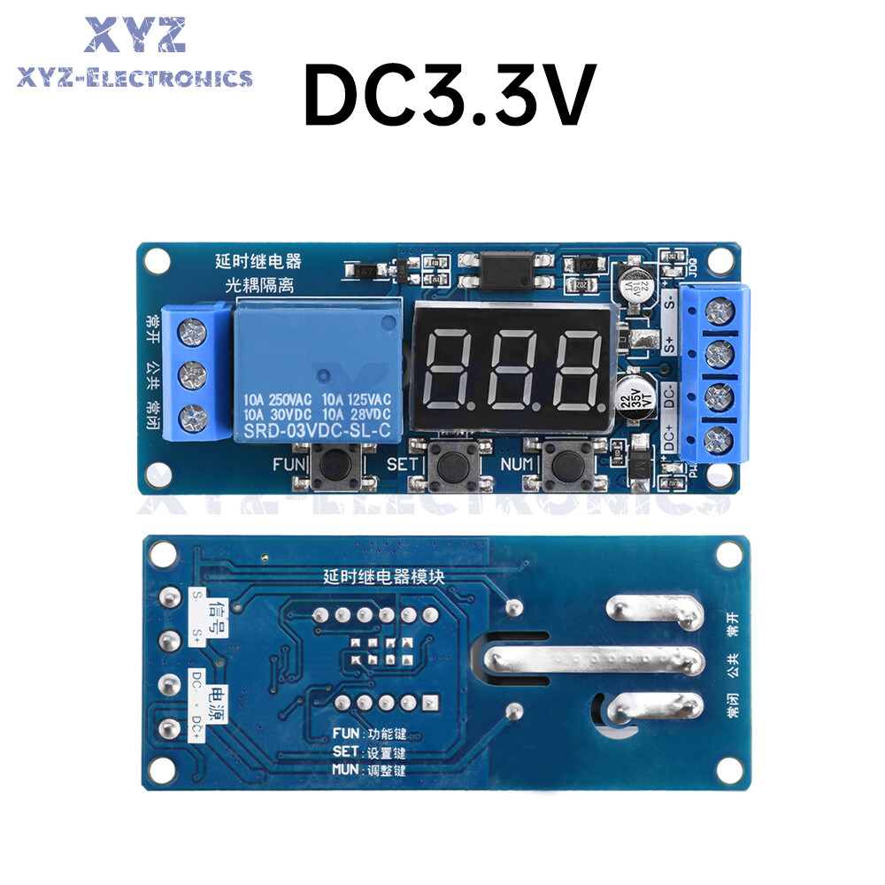 LED Time Relay Module Multi-function Digital Display Delay Start Relay Switch