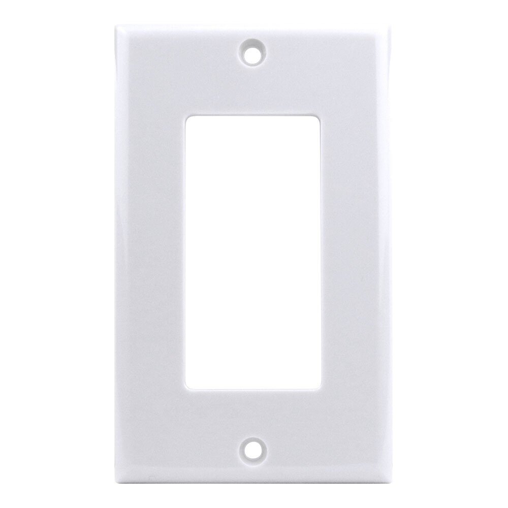 Construct Pro Decorative Single Gang Wall Plate (10-Pack, White)