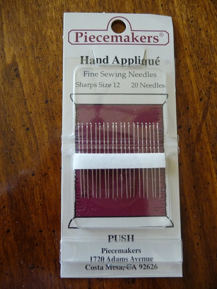 Applique Hand Sewing Needles Sharps by Piecemakers 2 pkgs/20 #12 NEW