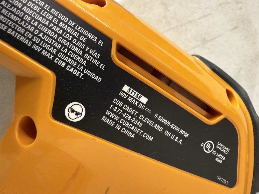Cub Cadet ST15E 60v Electric String Trimmer