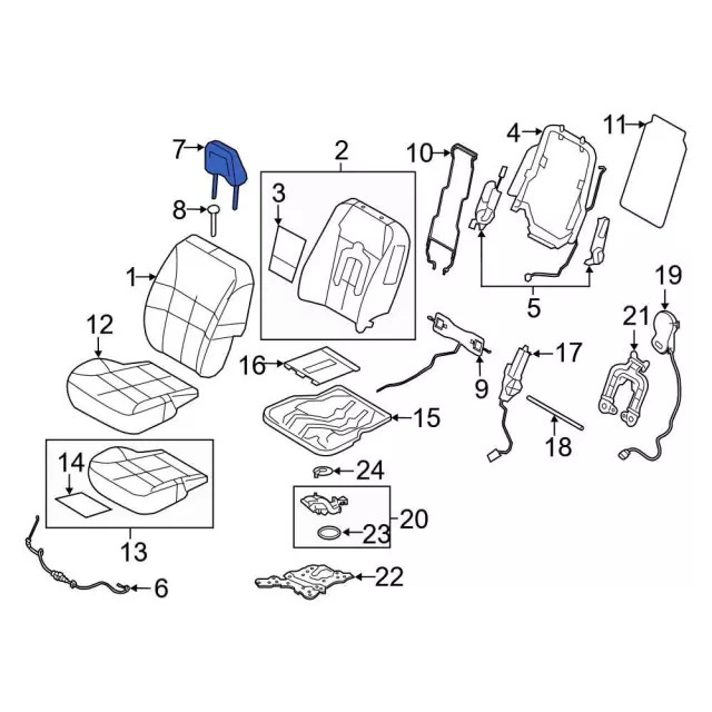 Genuine Ford Headrest BT4Z-78611A08-BA