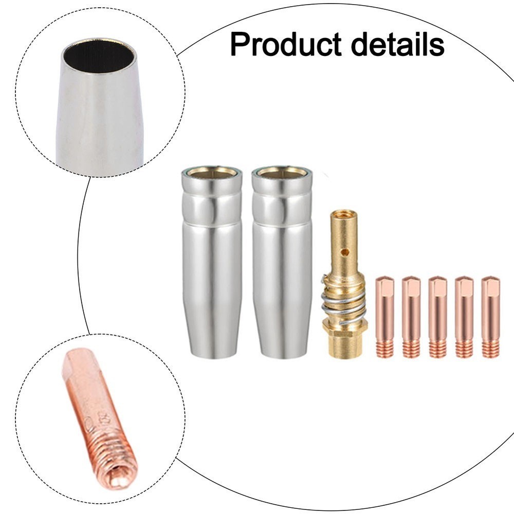 For 15AK For MIG Welder Accessory Kit 8PCS Includes Gas Diffuser Contact Tips