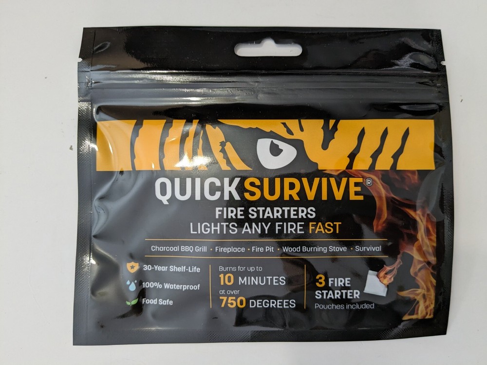QUICKSURVIVE All Purpose Waterproof Fire Starters Campfires Fire Pit Fireplace