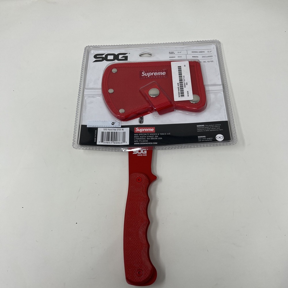 Supreme x SOG Hand Axe Red SS18 (SS18A59) One Size