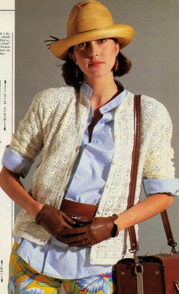 LIGHT & LACY Casual Cardigan/Apparel/Crochet Pattern INSTRUCTIONS ONLY
