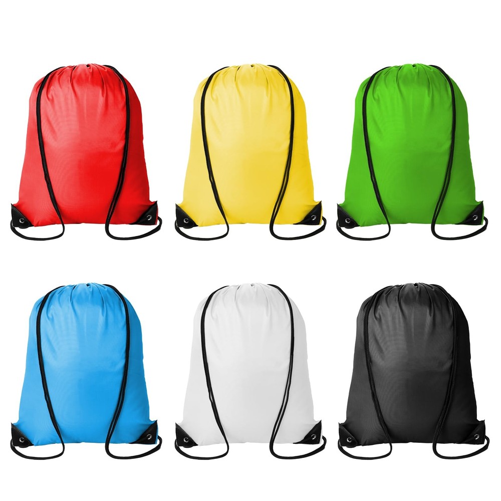 Kuhome 6Pcs Drawstring Backpacks Bulk String Bag Cinch Sack Large, Multicolor