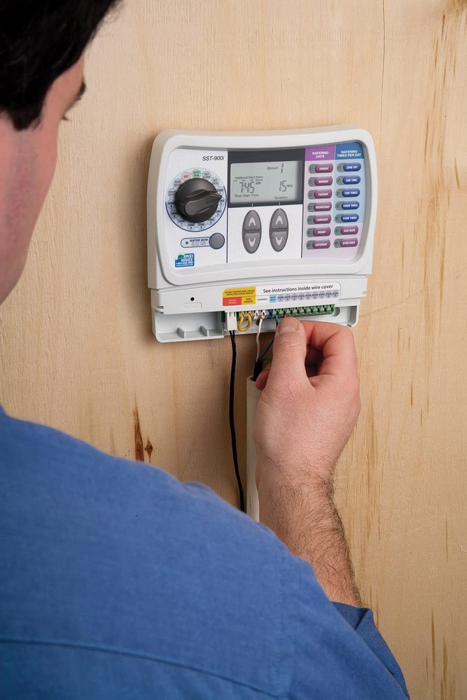 User-Friendly Indoor Sprinkler Controller with Seasonal Adjust & 9-Zone Control