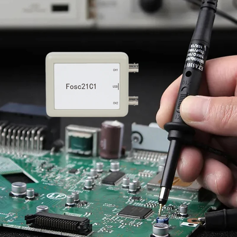 2CH USB PC Oscilloscope 1Mhz Sampling Rate Portable Oscilloscope MCU Development